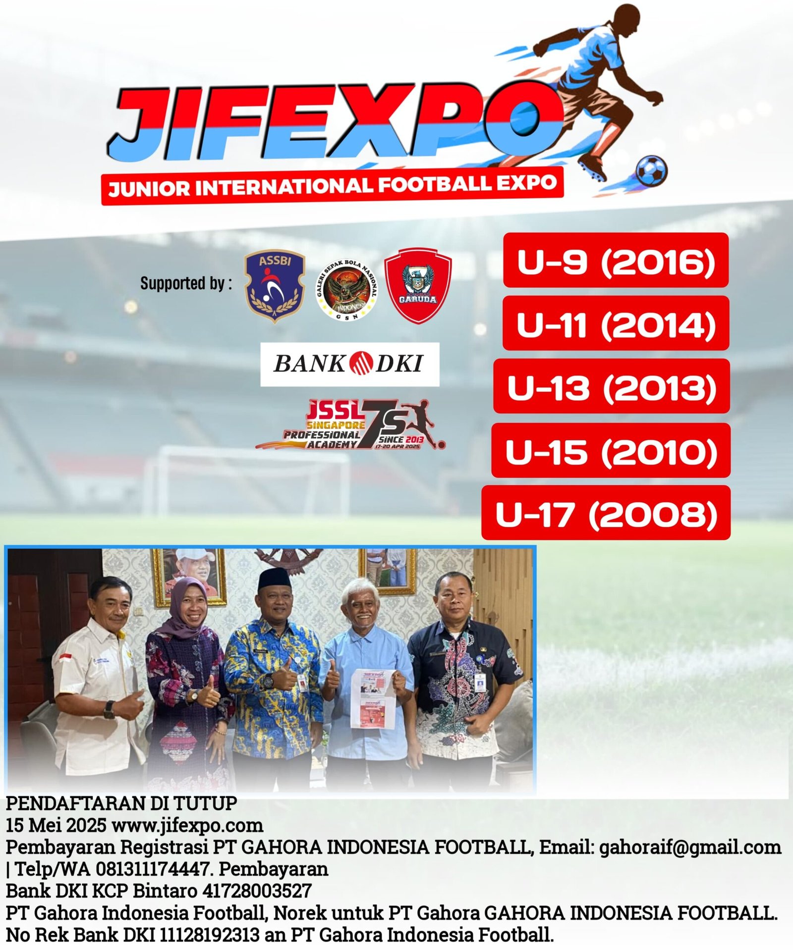 Junior International Football Expo 2025 Segera Digelar di Kota Tangerang