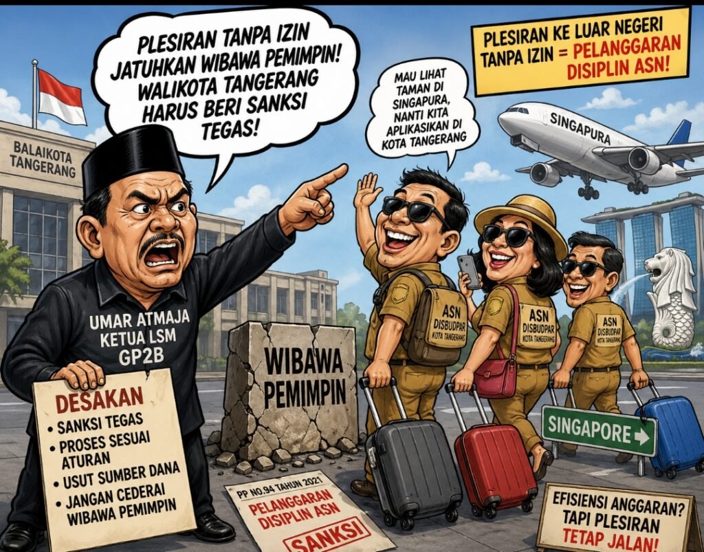 Diduga Plesiran Tanpa Izin, ASN Dinas Budpar Disorot—Ketua GP2B Desak Wali Kota Tangerang Bertindak Tegas