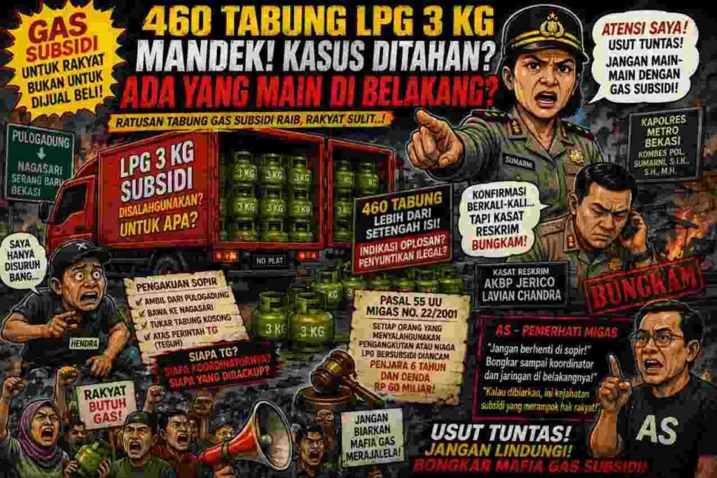 LPG 460 Tabung Mandek, Kasat Reskrim Bungkam: Ada Apa?