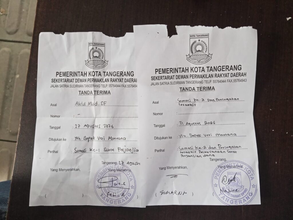 Utang Rp120 Juta Macet, Oknum Anggota DPRD Kota Tangerang dari PDI Perjuangan Disomasi Kedua