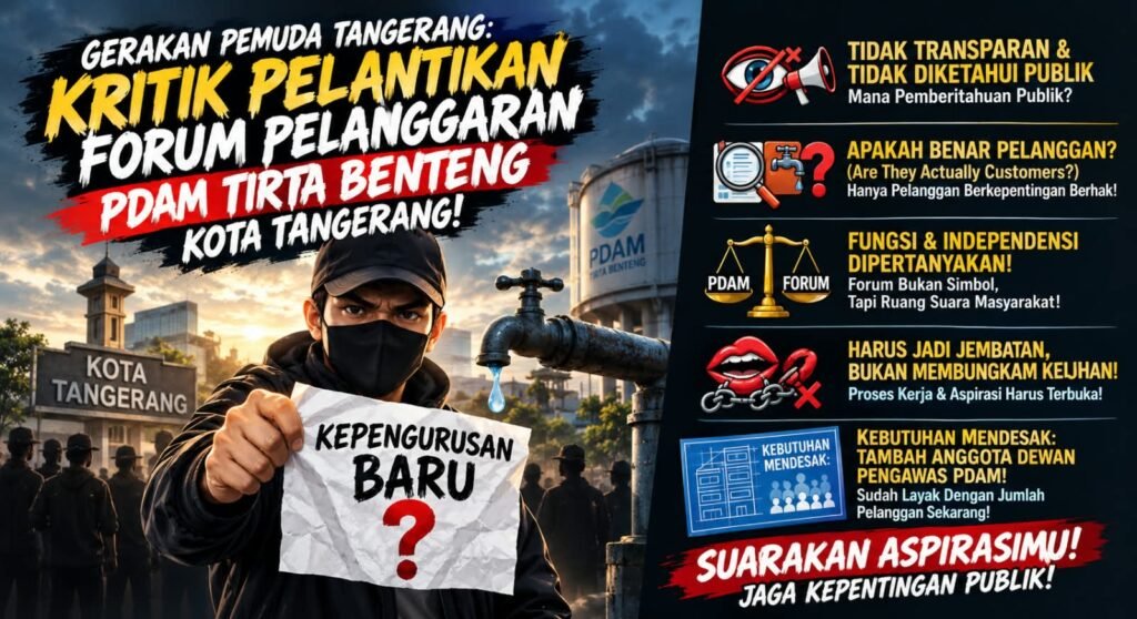 Gerakan Pemuda Tangerang Soroti Pelantikan Forum Pelanggan Tirta Benteng*
